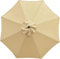 NIKSHI Funda de Repuesto para sombrilla, sombrilla de Recambio Impermeable con protección UV, Toldo de Recambio para sombrilla de terraza, sólo toldo, sin Soporte de sombrilla,Khaki-8 Streben