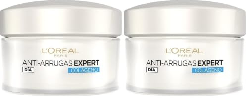 L'Oreal Paris Crema Hidratante Anti Arrugas De Día Colágeno, Fresca, Negro, 50 ml (Paquete de 2)