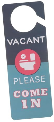 UKCOCO Doppelseitiges PVC Türschild und Bitte Eintreten mit Klarer Wc Besetzt Anzeige Langlebiger Türhänger für Hotel Restaurant Büro und Toiletten