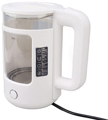 Denash Schnurloser Elektrischer Wasserkocher 2000W 304 Edelstahl 2L Doppelschicht Wasserkessel Tee Heizung mit Automatischer Abschließung und Kochen Trockener Schutz für den Gebrauch von Küchenbüro