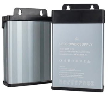 Transformador de Corriente 240V a 24V-300W. Transformador Exterior Impermeable IP43. Fuente Alimentación de Bajo Voltaje para Tira LED. LED Driver Conmutada.