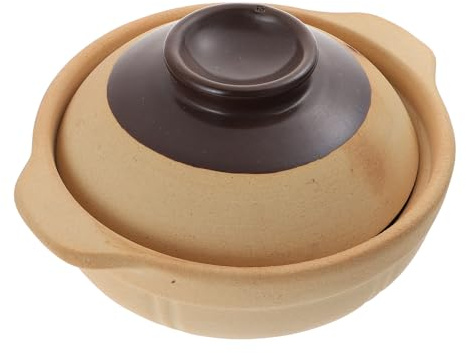 VICASKY Casseruola in Ceramica da 500 Ml Coperchio per Stufati e Zuppe, Pentola per Casseruole Superficie Smaltata Liscia, per Cucina Domestica e Preparazioni Individuali Colore Casuale