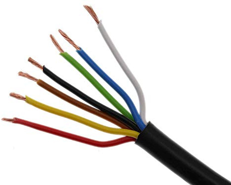 Bosch Anhängerkabel 7 x 1,5 mm², 5 m, Fahrzeugleitung für PKW und LKW | Schwarze, 7-adrige Leitung für Anhänger und Fahrzeuge; 1,5 mm² Aderquerschnitt, flexibel einsetzbar.