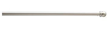ATELIERS 28 2 x Tringle de vitrage Extensible avec Embout Boule - Ronde diamètre 7 - Métal (Chrome Satiné