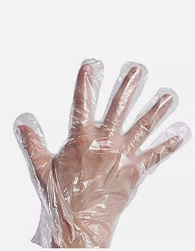 Disposable Gloves, Plastic Food Safe Disposable Gloves Disposable Polyethylene Work Gloves for Kitchen Cooking Cleaning Safety Food Handling Pack of 200