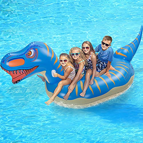 Jojoin Gigante Gonfiabile Dinosauro Giocattoli Piscina, Durevole e a Prova di perdite Materasso Gonfiabile Dinosauro, Galleggiante Gonfiabile da Spiaggia per Adulti Bambini (280 x 130 x 110 cm)