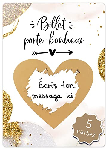 JoliCoon 5 Rubbelkarten – Gewinnende Ticket – Geschenk für Verliebte – Hochzeitsantrag