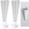 fuxunamz Wandvasen Pflanzer Hängende Blumentopf Dekor 10pcs-Weiß, Vase Hängetopf ohne Loch, Pflanzgefäße Kunststoff Wand Pflanz, Topf Gefäß Wandgefäß Blumentopf für Sukkulenten Zuhause Büro Garten