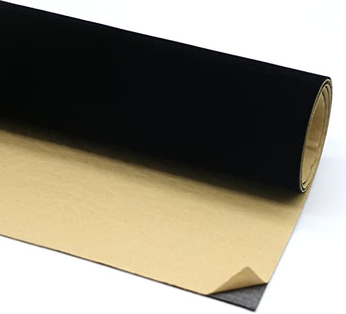 HARICSET Bastelfilz Selbstklebend 150 cm Breit Kinder Vliesstoff Stoff Filzplatten zum Filzuntersetzer Basteln Nähen DIY Patchwork(Size:1.5 * 2m,Color:Schwarz)