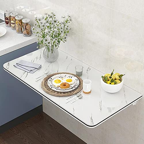 XUAN Tavolo Pieghevole A Ribalta per Spazi Piccoli, Tavolo Pieghevole A Muro Tavolo da Lavoro Ribaltabile, Tavolo da Pranzo Cucina, Tavolini da Appoggio Bianco/Nero