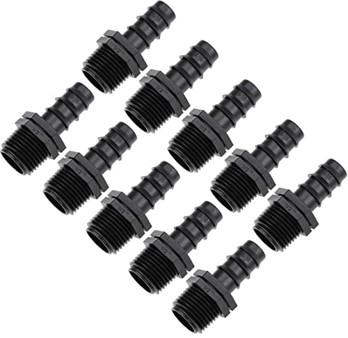 [Pack 10] Enlace de Goteo de Ø 16mm x 1/2 para Riego por Goteo - Accesorio de riego esencial para una instalación de riego eficiente - Adaptadores/racores machos para Manguera de Goteo