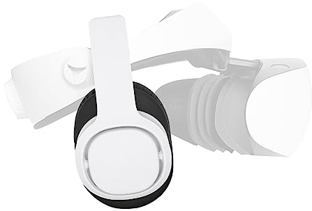 Globular Cluster PH2 Stereo VR Kopfhörer für PS VR 2 | Clip On Design - sieht ordentlich aus mit Kabel-Router - bequemer als In-Ear Buds (75mm x 90mm Ohrenschützer, Weiß)