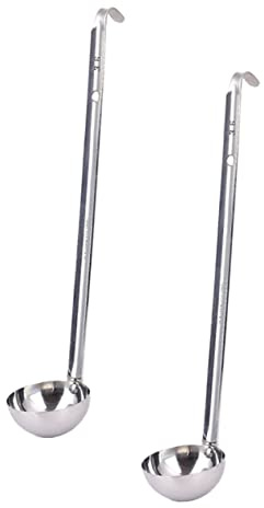 BESTonZON 2pièces Louche Acier Inoxydable Ustensiles De Service Pour Soupe Sauce Et Vinaigrette Idéale Pour Restaurants Et Événements