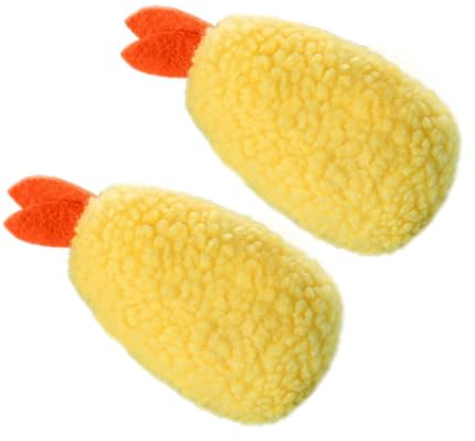 Housoutil 2stücke Plüsch Quietschspielzeug Für Haustiere Interaktives Kau Und Spielzeug Shrimps-Form Für Katzen Und Hunde Weiches Und Sicheres Material Für Spielzeit Und Zahnpflege