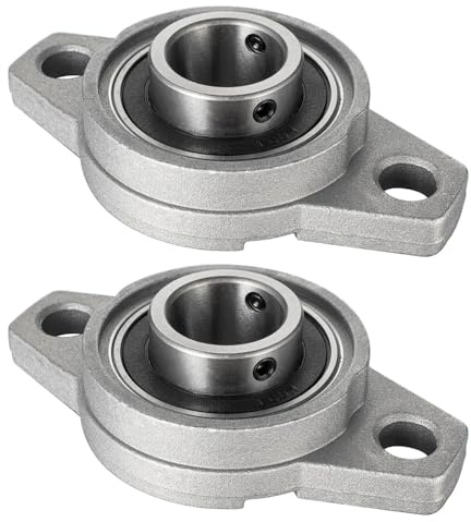 KCNOFNC 2 cuscinetti a terra 20 mm di diametro interno, alloggiamento flangiato con cuscinetti a sfera, cuscinetto a sfera, alloggiamento per cuscinetti