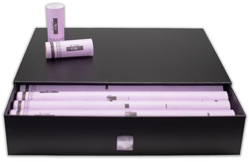 effektivo Münzhülsen aus Papier für 2 Euro Münzen, 208 Stück in Schubladenbox