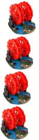 Yardwe 4pcs Aquarium Water Wheel Ornament Decorative Windmill Accessory for Fish Tank Landscaping Compact Design for Enhanced Aquarium Energy for Betta Fish and