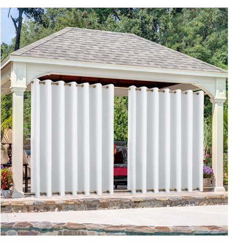 Mewkew Tende da Eesterno Impermeabili per Patio L102×A264cm Tende Oscuranti Antivento con Occhielli sulla parte superiore e inferiore per Balcone Portico Gazebo,1 pannello