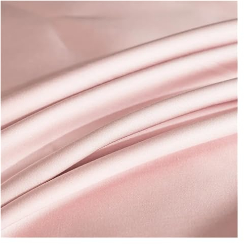 WLTYSM Spannbetttücher Spannbettlaken aus Maulbeerseide, Vier Ecken mit elastischem Band, Matratzenbezug, einfarbiges Bettlaken, Spannbettlaken (Color : Light Pink, Size : 90x200x25cm)