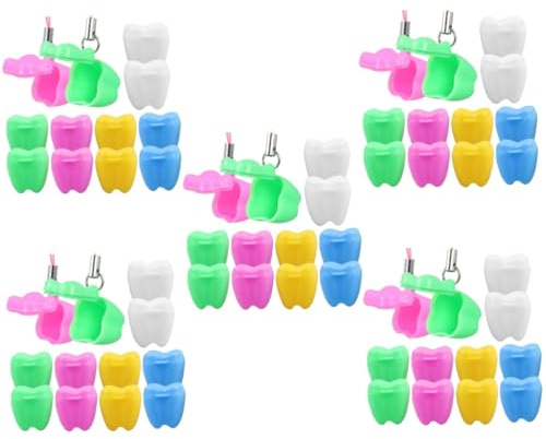 VICASKY 60stücke Teiliges Milchzahn Aufbewahrungsbox Bunte Zahndosen Für Jungen Und Mädchen Erinnerungsbox Für Verlorene Zähne Zur Geburt Oder Babyshower