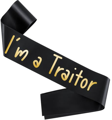 Xuniea I'm a Traitor Sash Traitor Leaving Sash New Job and Sorry Your Leaving Gifts Retirement Presents for Colleagues Women Men Farewell Party Going Away Decorations(Black, Gold Letter)