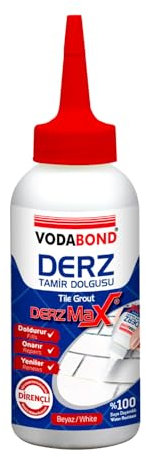 Tile Grout Reviver White 300g, Fast Drying Waterproof Grout Whitener & Repair Filler, Mold Resistant Flexible Tile Grout for Bathroom Kitchen Shower Floor & Wall