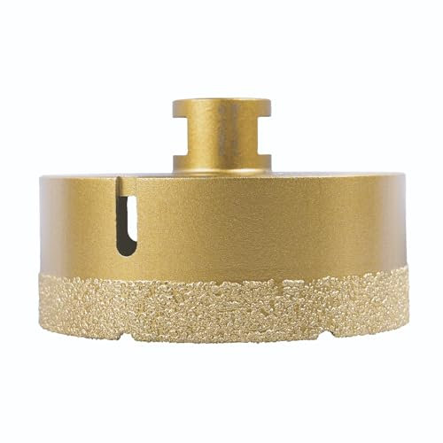 Diamond Core Drill Bits 4 Inch (100mm) Tile Hole Saws Vacuum Brazed Diamond Hole Saw for Tiles Porcelain Ceramic Glass Marble Brick Granite Quartz, Dry or Wet Use, 5/8-11 Thread