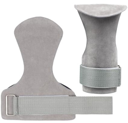 Cinghia da polso per sollevamento pesi con doppio strato in pelle, 2pc Straps Palestra, Fascette Palestra, Ganci Palestra con Protezione Del Polso, per Straps Palestra Uomo, Straps Palestra Donna