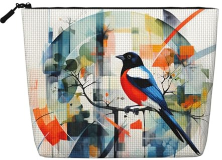 Cute Magpie Damen Kultur- und Kosmetiktasche, Unisex-Kulturbeutel, Aufbewahrungstasche für Körperpflege, Schwarz, Einheitsgröße