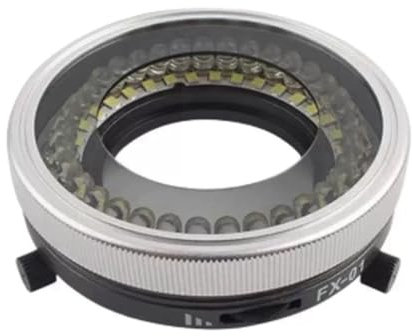 Sxmrmnx Polarized LED Ring Light Source Anti Glare 35pcs DIP/SMD LED Beads Double Polarizer Lens Microscope Lamp