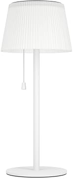 EGLO Solar Tischleuchte Scordiano, Outdoor Akku Tischlampe mit Zugschalter | kabellose Solarlampe für außen, Stahl und Kunststoff in Weiß, warmweiß - kaltweiß, IP44