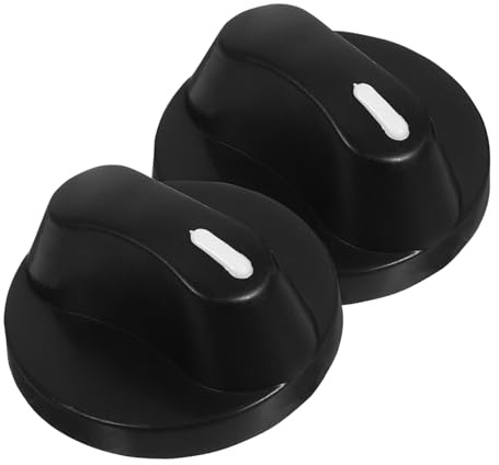 Ciieeo Perillas de Repuesto para Estufas de Gas y Horno, 2 Piezas de Plástico Negro Instalación Fácil y Compatibilidad para Cocina