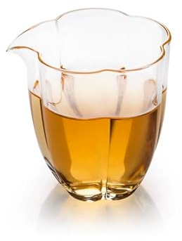 Hermit Life Teebecher aus Borosilikatglas, Kungfu-Teekrug, Gongfu Fairness-Tasse (200 ml) (Blume)