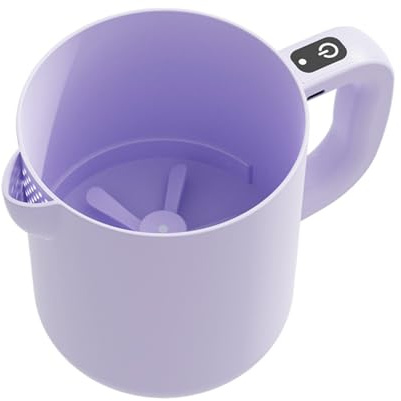 Sbattitore per uova elettrico - Frusta e filtro 2 in 1 | Ciotola per riso, 1 L, Agitatore automatico per latte, ingredienti, riso, pasticceria e battere