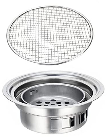 PartyKindom 1 set Barbecue Portatile Inossidabile Carbonella Leggera per e All Design Compatto e Facile da Trasportare