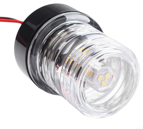 ReachMall ABS Construction Navigation Light For 360 Degree LED Anchor Lamp for Boats, Waterproof for Yachts Under 39 4 Feet, 12V Compatible (A)