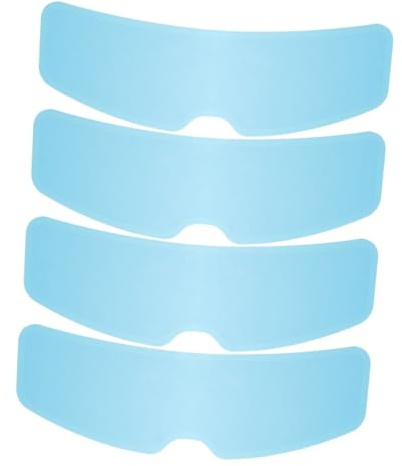 UKCOCO Film Haute Définition Anti-buée et Anti-pluie 4 Pièces Autocollants Pet Nano Revêtement Protection Sécurité pour Conduite Couleur Aléatoire pour Visière de Casque de Moto