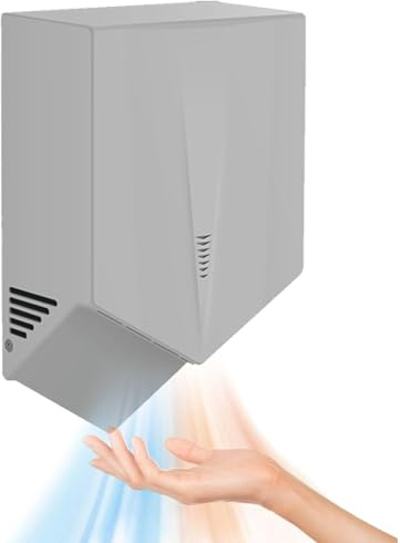 Asciugamani senza contatto ad alta velocità da 1500 W - Sensore a infrarossi, asciuga mani elettrico ultra silenzioso per bagno, asciugatura rapida, efficiente dal punto di vista energetico, design