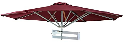 QYYZTQY extérieur 8,2 Pieds Parasol terrasse Mural, Suspendus extérieurs Pliables rétractables permettant d'économiser de l'espace au Sol Table extérieure Parapluies d'extérieur,