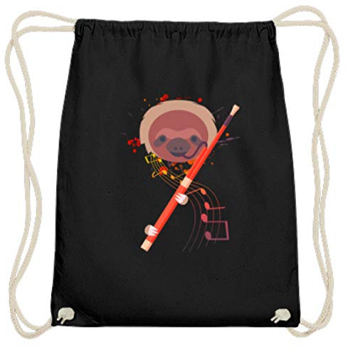 Chorchester Perfekt für Faultier und Fagott Fans - Baumwoll Gymsac -37cm-46cm-Schwarz