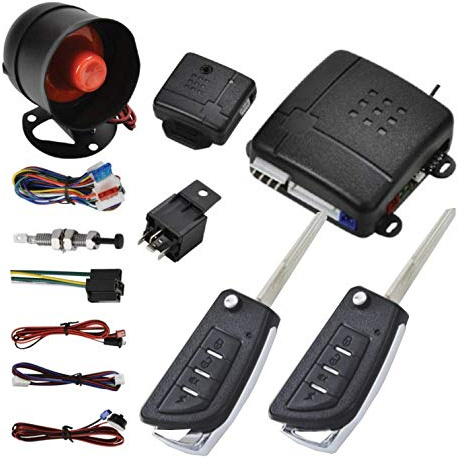 Style 14 Car Central Lock Universal Auto Remote Central Kit Vehicle Door Lock with Shock Sensor + Contorl Box + 2 Replacement Remote Contorl for Car Central Door Lock
