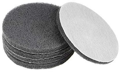 uxcell 5 Inch 800 Grit Drill Power Brush Tile Scrubber Scouring Pads Cleaning Tool 5pcs