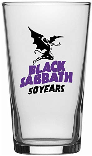 Black Sabbath 50 Years Unisexe Verre à pinte transparent, Verre,