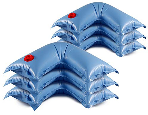 Wassersack Eckausführung 6er Set 60 x 60 cm Beschwerungssack für Abdeckplane Winter
