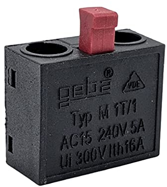 Geba M-1T/1 Mikrotaster Schalteinsatz Schlüsselschalter Roter Stößel Öffner