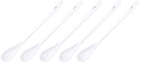5 Stücke Porzellan Löffel Keramik Löffel Suppenlöffel Keramik Lange Griff Rührlöffel Kaffeelöffel Küche Zum Suppe Brei