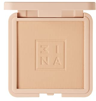 3INA MAKEUP - The Compact Powder 618 - Sand - Natürliches, seidiges Finish - Gleichmäßige Abdeckung - Angenehme und leuchtende Textur - Mineralpuder - Leicht zu verblenden - Vegan - Cruelty Free
