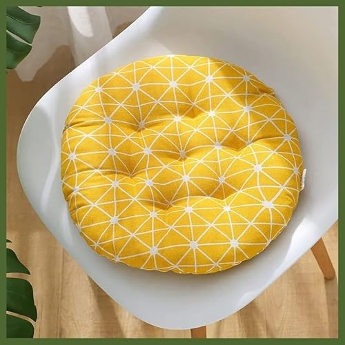 Cojín De Silla Tatami Cojines para Asiento, Espesar Suave Respirable Cojín, Patrón Redonda Cojin para Sofá, Colchoneta para Cocina Jardín Patio Oficina En Casa (Color : W, Size : 30 * 30CM)