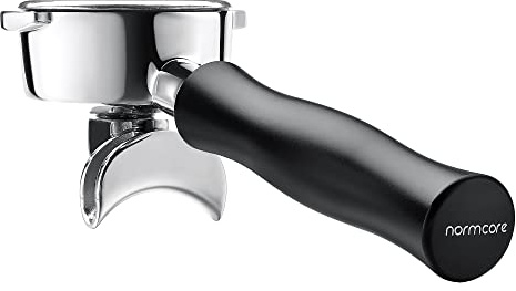 Normcore 58-mm-Doppelauslauf-Portafilter mit Korb - Passend für E61, Flair 58, ECM, Rocket, Sanremo, Synesso, Slayer, VBM - Eloxierter Aluminiumgriff