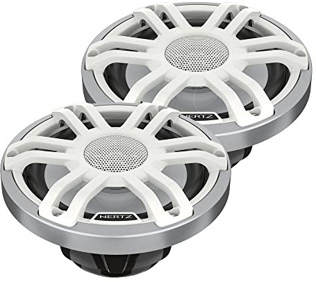 Hertz HMX 6.5 S-LD-SW coppia coassiali marine 2 vie 165mm, 150W | polipropilene, tweeter PEI 36mm, 6,5 pollici, 75W RMS, 4 Ohm, 89 dB, water jet tested, magnete in ferrite, griglie incluse